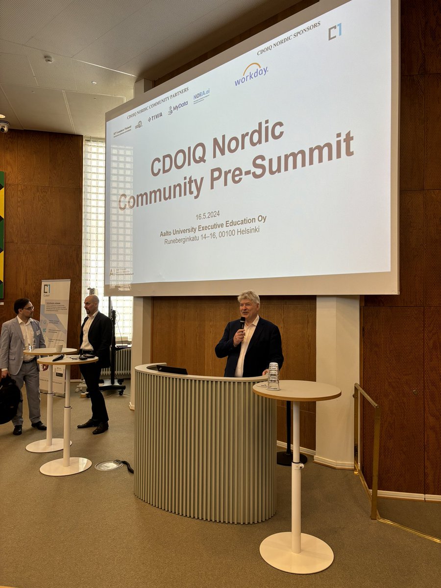 #CDOIQ Nordic Community Pre-slummit käynnistyy! Luvassa tiukkaa asiaa datanhallinnasta #aaltoee #data