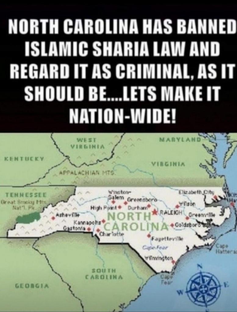 If you don't know what Sharia Law is, then look it up!