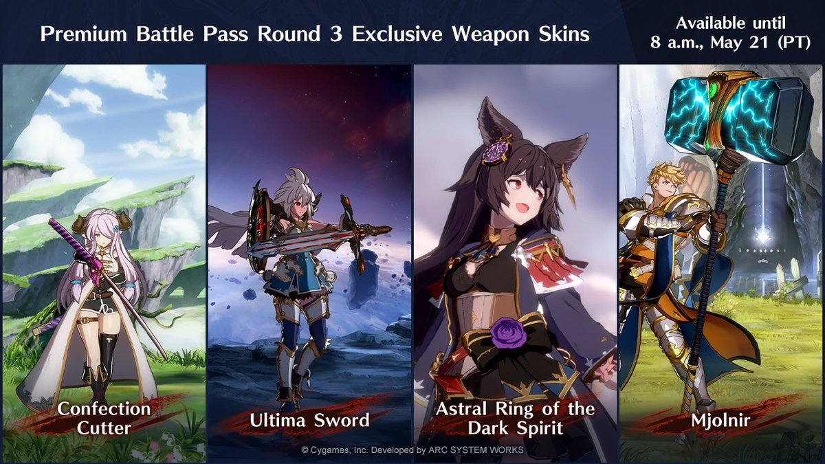 Earn exclusive in-game items in #GBVSR on top of standard Battle Pass rewards with the Premium Battle Pass Round 3, including weapon skins and more content! Battle Pass Round 3 ends at 8 a.m., May 21 (PT), so get it while you can!