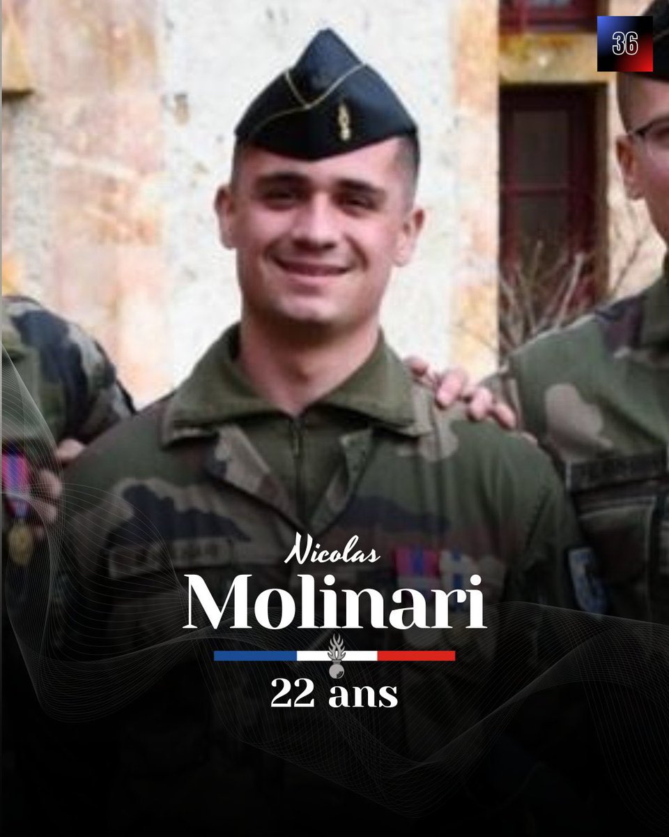 🇫🇷 Hommage au gendarme Nicolas Molinari, 22 ans, tué dans l’exercice de ses fonctions. 
Sincères condoléances à sa famille, ses amis, ses collègues et à la 419ème promotion de Montluçon.
#NouvelleCalédonie