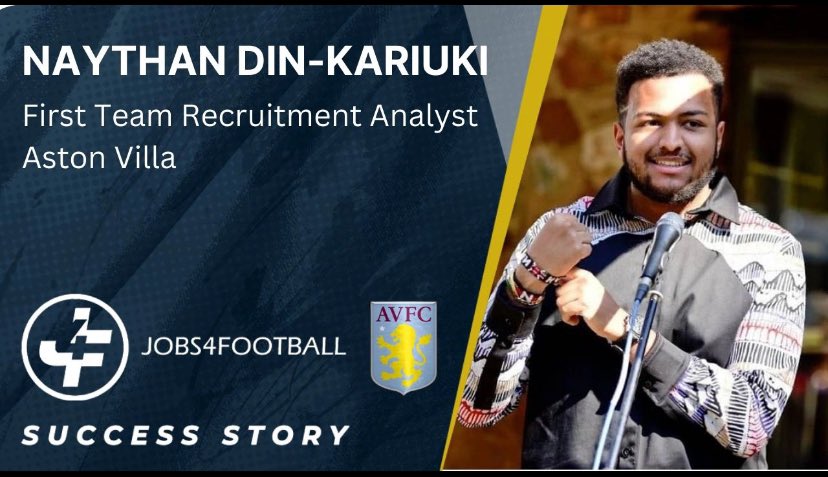 Aston Villa have hired Kenyan analyst Naythan Din-Kariuki as First Team Recruitment Analyst ahead of their return to the UEFA Champions League. Naythan has had an inspiring career growth and progression. Lovely to see
