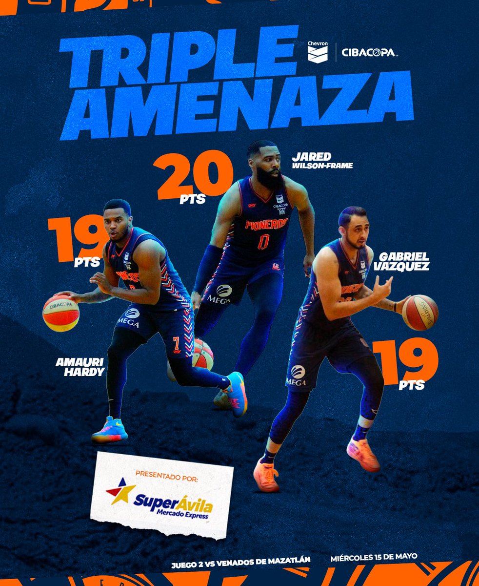 Con su gran actuación comandaron los puntos de esta noche para lograr la victoria ☝️🔥

Líder anotador es presentado por:
@_superavila 

#masqueunjuegodebasket
