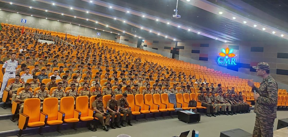 Major PP Rai, the Medical Officer of ARO, Secunderabad, conducted a lecture on the Agniveer Scheme for the NCC cadets participating in the 'Ek Bharat Shreshth Bharat' Camp.