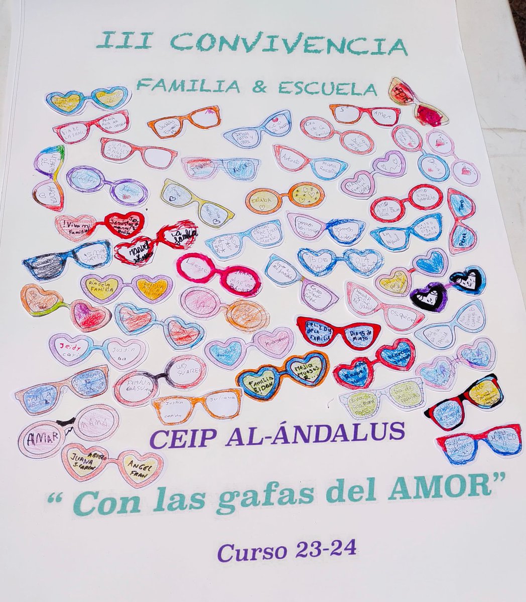 coleAl_Andalus's tweet photo. III Encuentro de Convivencia Escuela-Familias. Gracias familias, alumnado y profesorado por hacerlo posible 🙌🏻😍 #DíaDeLaFamilia #ConLasGafasDelAmor @CEPdeJEREZ @BBEECADIZ @gabinete_cadiz https://t.co/OGNYNwONUW
