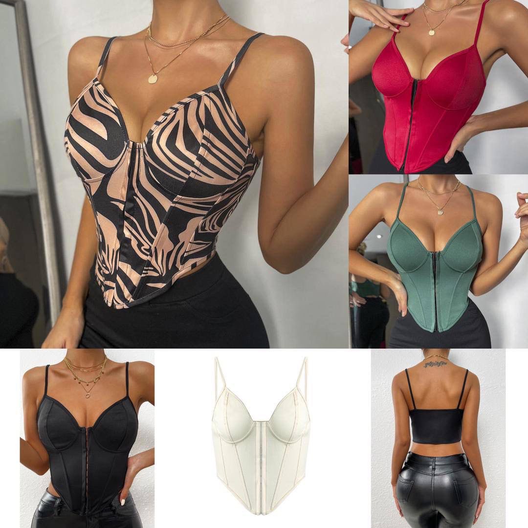 Corset Top (Comes with steel bones by the sides ) Sizes :8 - 14 Cup size : 32 34 36 38 (B & C ) Price : ₦10,000 Please note it’s not for extremely bursty people