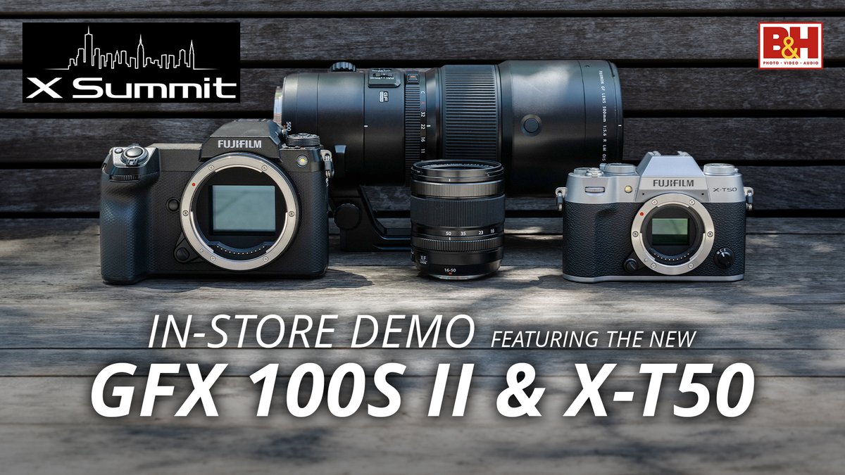 Join us at 1pm on May 16 for a live panel discussion on the new Fujifilm X-T50 and GFX100S II. Watch the live stream here ➡️ bhpho.to/3K1v8f9