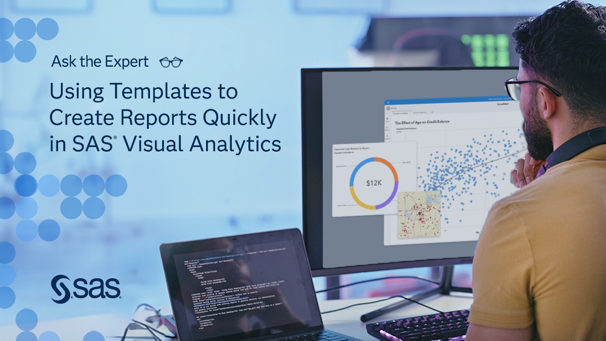 Come learn how you can use page and object templates to create reports quickly in SAS Visual Analytics. Join this #SASwebinar LIVE June 11 at 11 am ET. Register now: 2.sas.com/6016dOZlY