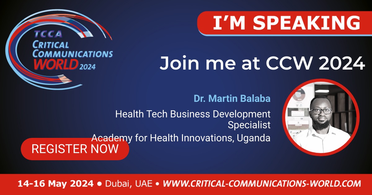 Our business theme lead @MirtyneJ will be delivering a presentation on the role of #CriticalCommunications in bridging gaps in universal healthcare at the #CCW2024 taking place @DWTCOfficial