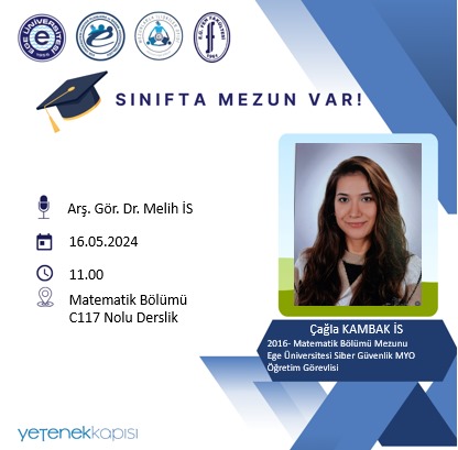 MezunEge's tweet photo. Emel Akın MYO, Fen Fakültesi Kimya Bölümü, Fen Fakültesi Matematik Bölümü mezunları Sınıfta Mezun Var etkinliği ile sınıflarımıza konuk oluyor.

@ProfNecdetBudak
@emelakinmyo 
@EgeUniFenFak https://t.co/YLgCplut2m