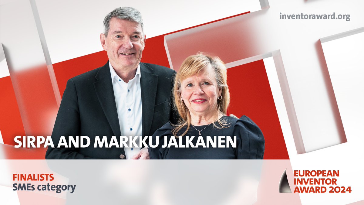 Akateemikko, InFLAMESin johtaja Sirpa Jalkanen ja Markku Jalkanen ovat ehdolla eurooppalaisen arvostetun European Inventor Award- keksijäpalkinnon saajiksi! Onnea 🔥 💐!
@AboAkademi @EPOorg @FaronPharm @SuomenAkatemia @BioscienceTurku 
inflames.utu.fi/sirpa-ja-markk…