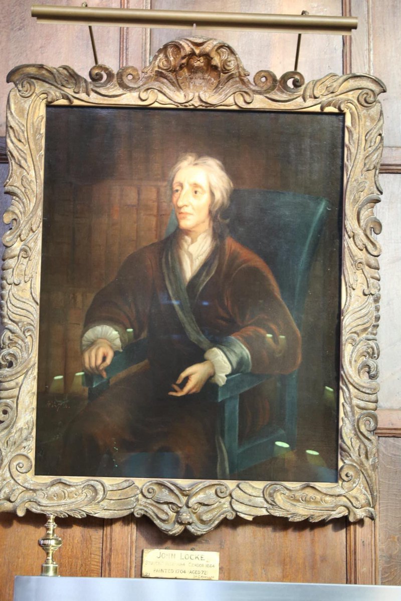 This portrait of John Locke hangs in the famous Dining Hall of Christchurch Oxford among many others.