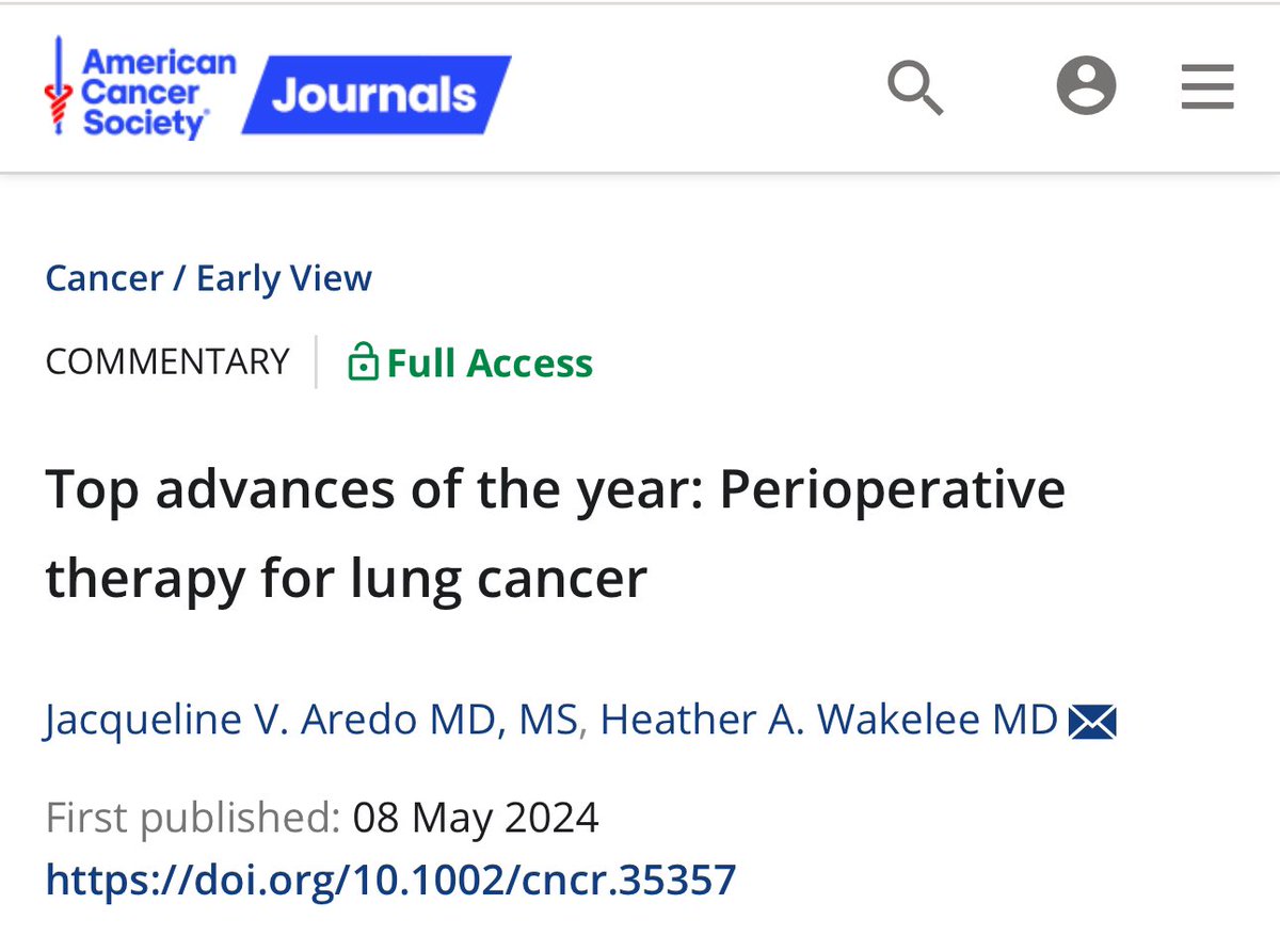 Top Advances of the Year: Perioperative Therapy for Lung Cancer ⭕️In 2023, perioperative immune checkpoint inhibitors (ICIs) became a game-changer for early-stage non-small cell lung cancer (NSCLC). ⭕️ Despite these advances, optimizing patient selection and biomarker use