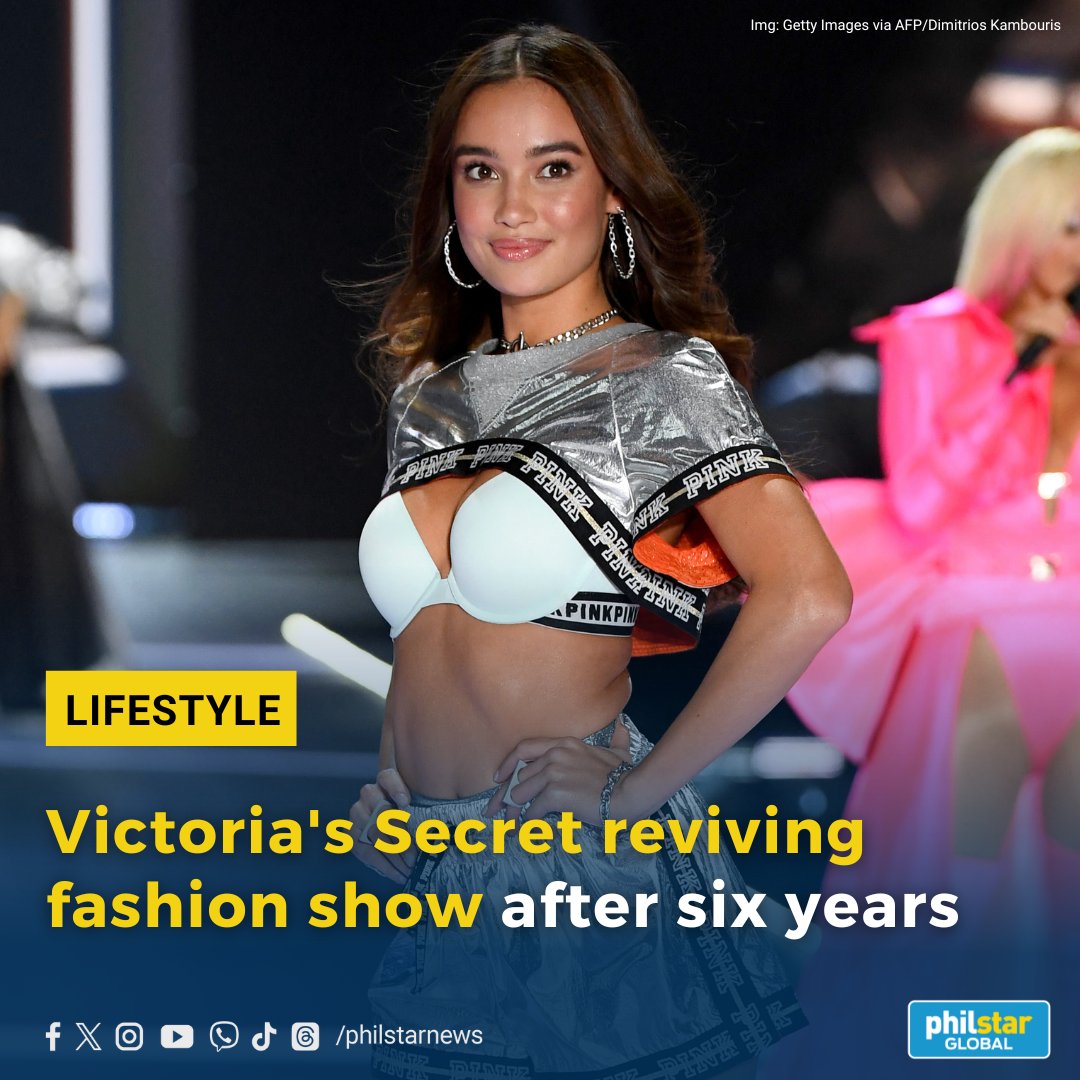 VICTORIA'S SECRET FASHION SHOW IS COMING BACK!

American lingerie giant Victoria's Secret announced that its annual fashion show, scrapped after 2018 due to sluggish sales and diminishing audiences, will return this fall.

Read: philstar.com/lifestyle/fash…