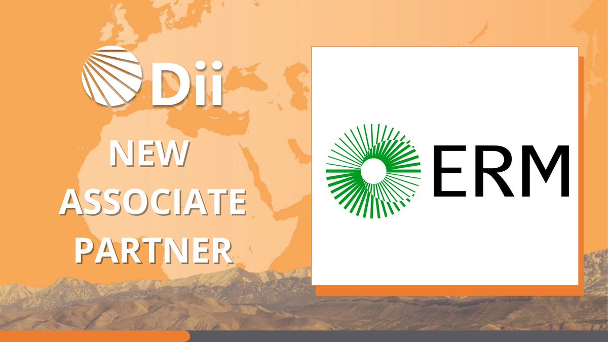 We are delighted to welcome @globalERM as a Dii Associated Partner! ERM is the largest global pure play sustainability consultancy, positioned to help clients in corporate, financial & government sectors to navigate the low carbon economy transition ▶️ erm.com