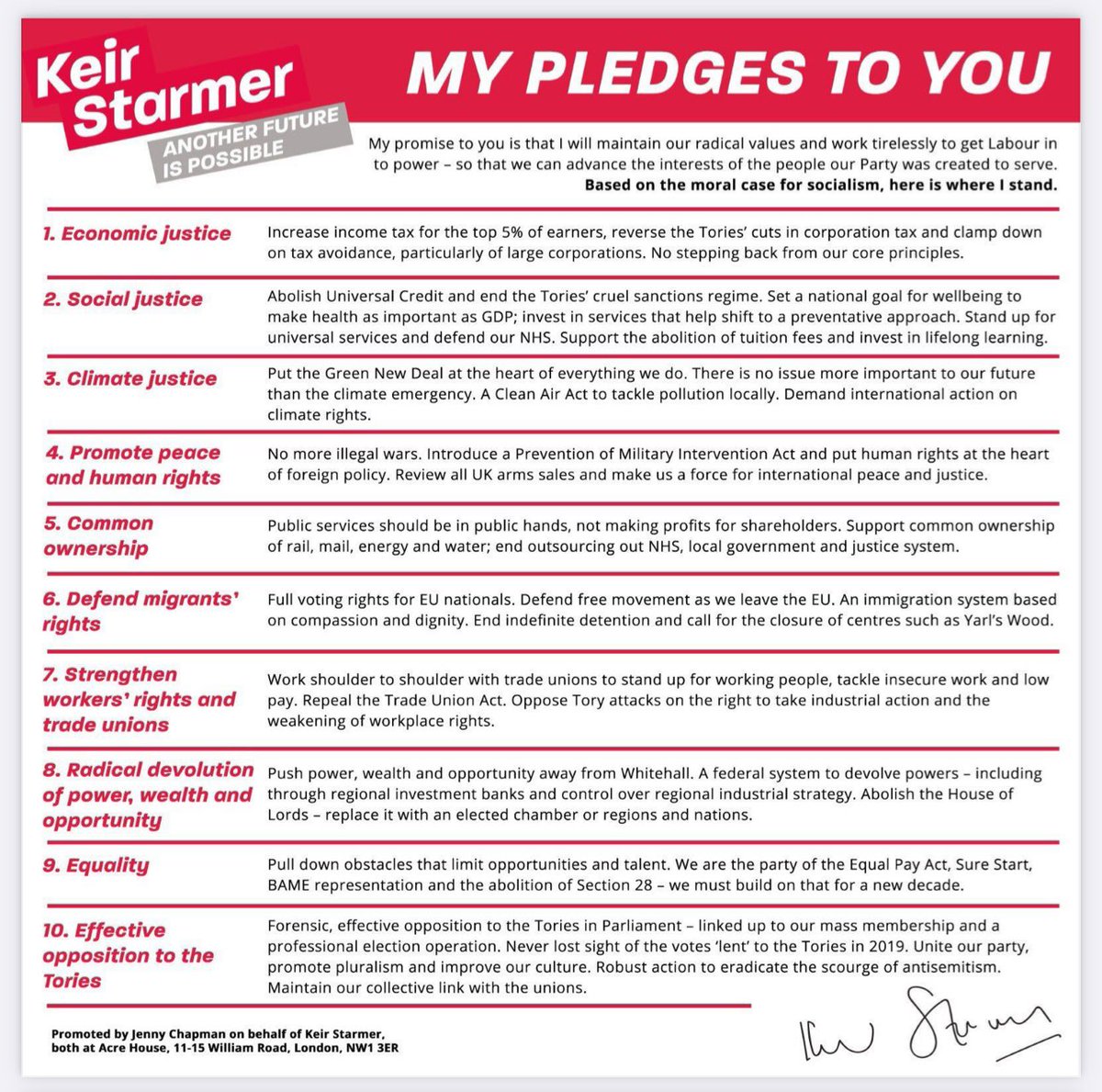 We had a Starmer “Pledge Card” and we saw how quickly he binned these… Why should anyone believe his new one? 🚮