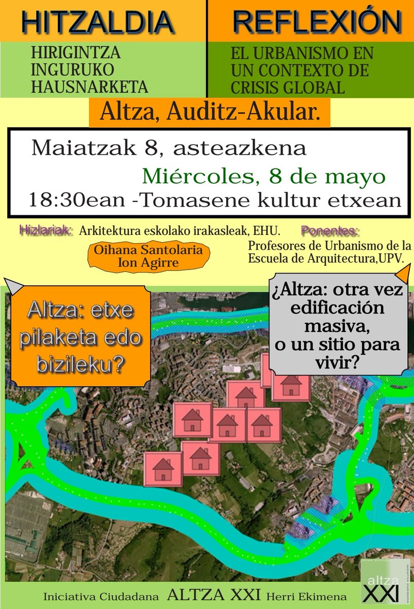 Altza: etxe pilaketa edo bizileku? / ¿Altza: otra vez edificación masiva, o un sitio para vivir? estibaus.info/?p=17418 #Altza #Estibaus