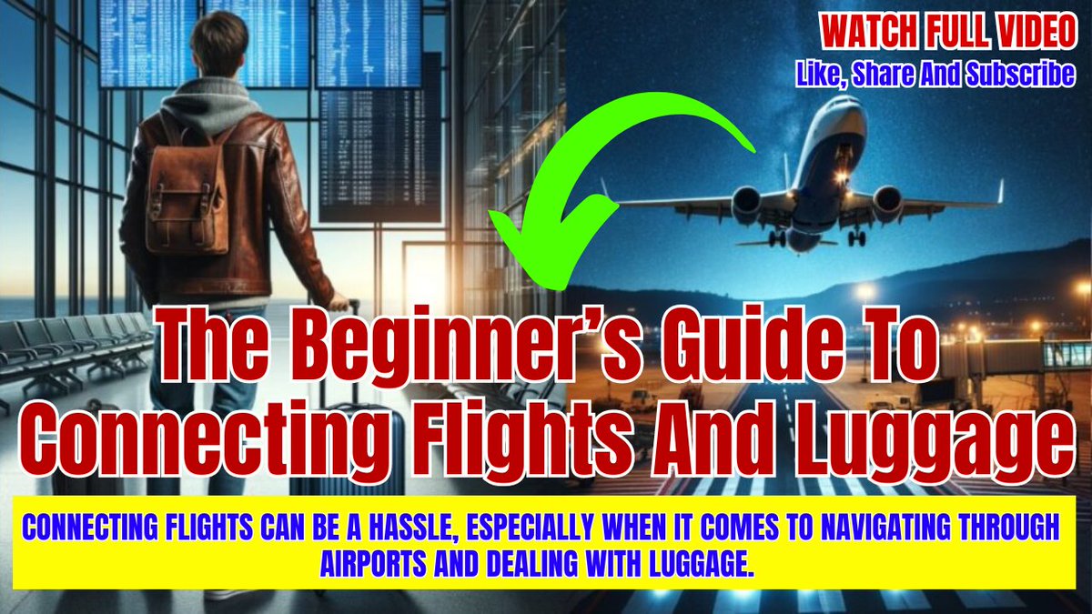 Do you know: The Beginner’s Guide To Connecting Flights And Luggage | Flights Assistance Watch now- youtube.com/watch?v=ijILcF… #MinimumConnectionTimes #CheckingInLuggage #RetrievingLuggage #NavigatingAirport #AllowEnoughTime #AirportAmenities #AirportLounges