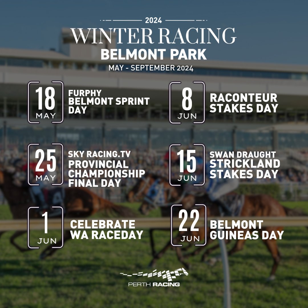 Here's what we have coming up as Winter Racing season kicks off THIS weekend at Belmont Park Racecourse! 🐎 🌟 🎟 Entry is FREE, no tickets required.