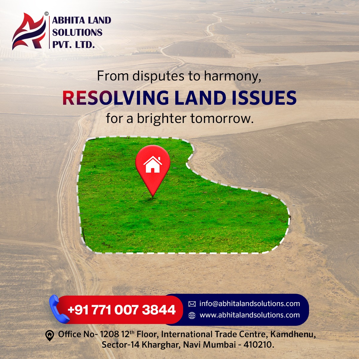 From disputes to harmony, resolve land issues for a brighter tomorrow.

#LandDisputes #LegalGuardians #LandMatters #PropertyRights #LandRights #LegalAdvice #LegalServices #LegalSolutions #LegalAdvocate #landsolution #landservice #LegalExperts #abhitalandsolutions #navimumbai