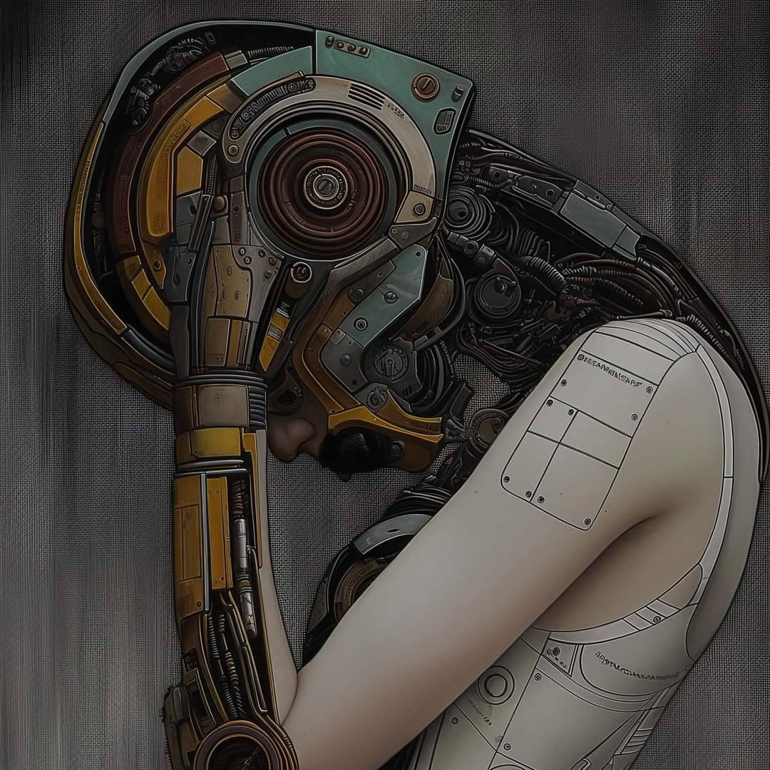 Cyborg Human #scifiart #Robot #cyborg #futurist #fantastic #dystopian