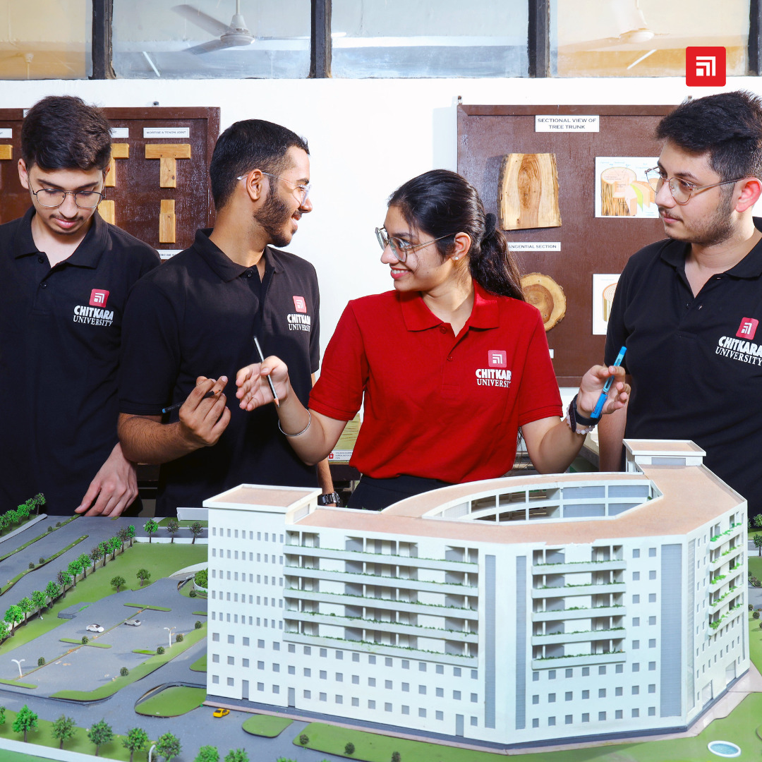 The joy of completing a model is a feeling all CSPA students can relate to. It's a moment of pride and accomplishment, reflecting the hard work, creativity, and dedication poured into each project. #chitkarau #chitkarauniversity #cspa #planning #architecture #design