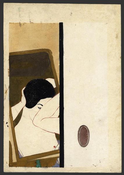 Mirror, by Onchi Koshiro, 1930

#japaneseart