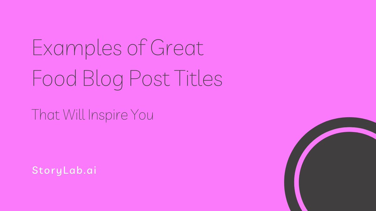 Examples of Great Food Blog Post Titles That Will Inspire You. Are you looking to create great #content for your #Food #Blog? Having Great Headlinescan make a big difference. Check out our Examples. #BloggingTips #ContentCreation buff.ly/3vUVYiL