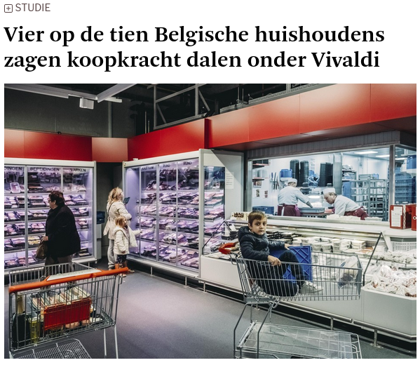Met de socialisten in de regering is de #koopkracht... gedaald. Studie U Gent bevestigt wat de PVDA zegt: de hoogste inkomens gaan erop vooruit, de laagste achteruit. 'Twas hun keuze.