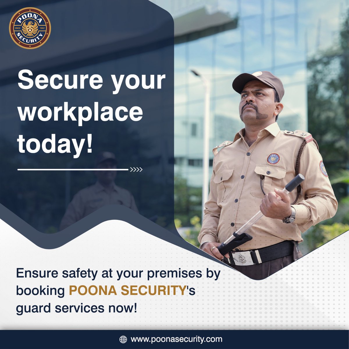 Safeguard Your Workspace: Experience Unparalleled Security with Poona Security! Secure your premises and enjoy enhanced peace of mind by booking our professional guard services today.

hashtag#PoonaSecurity hashtag#SecurityYouCanTrust hashtag#security hashtag#SecurityGuard