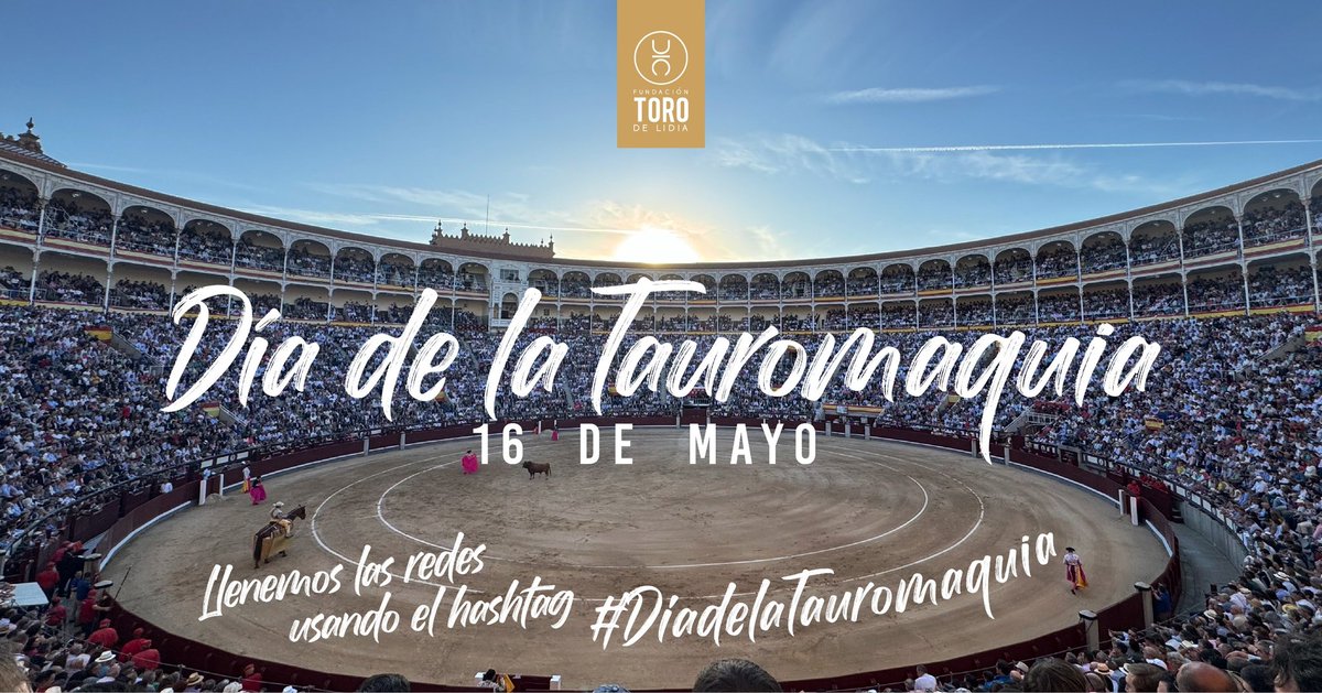 Vamos a decirle alto y claro al mundo entero que somos la gente del toro. 

Este 16 de mayo escribe con el hashtag ➡ #DíaDeLaTauromaquia 💪