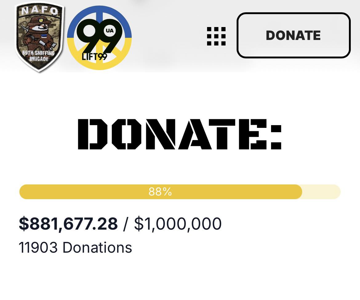 My YouTube community has now fundraised $881,000 in just five days to purchase trucks and drones for Ukrainian military units! We should hit $1,000,000 by tomorrow! I decided to donate my birthday this year to Ukraine and had the goal to raise $40,000 for my 40th birthday. But