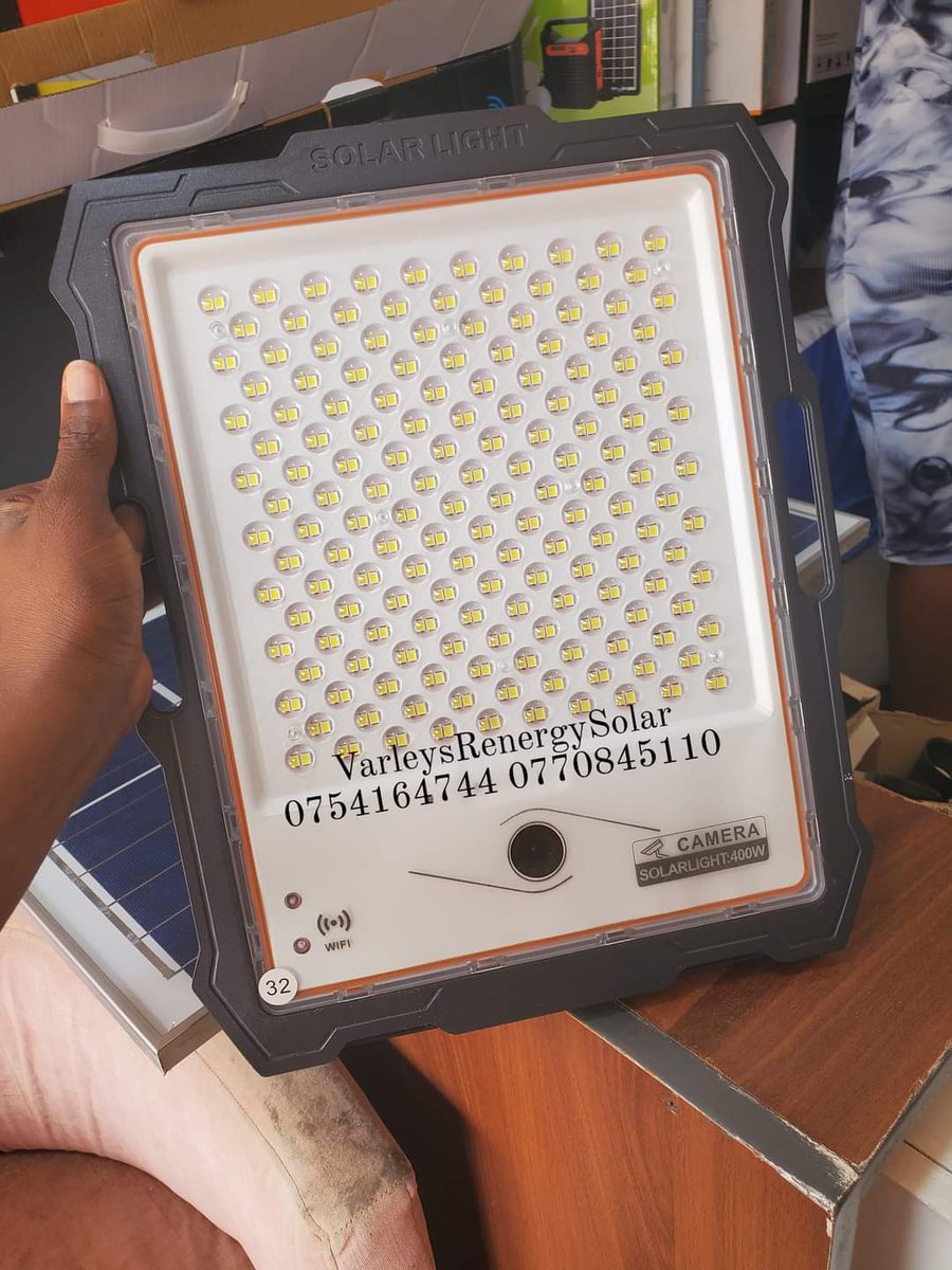 SolarEnergyUg's tweet photo. Solar flood Lights with a camera 
100W
200W 
400W 
Call or whatsapp me on 0754164744 0770845110 for orders and delivery. 
Located in Ntinda at Fraine Supermarket behind parking lot https://t.co/qLEdWeI4Kk