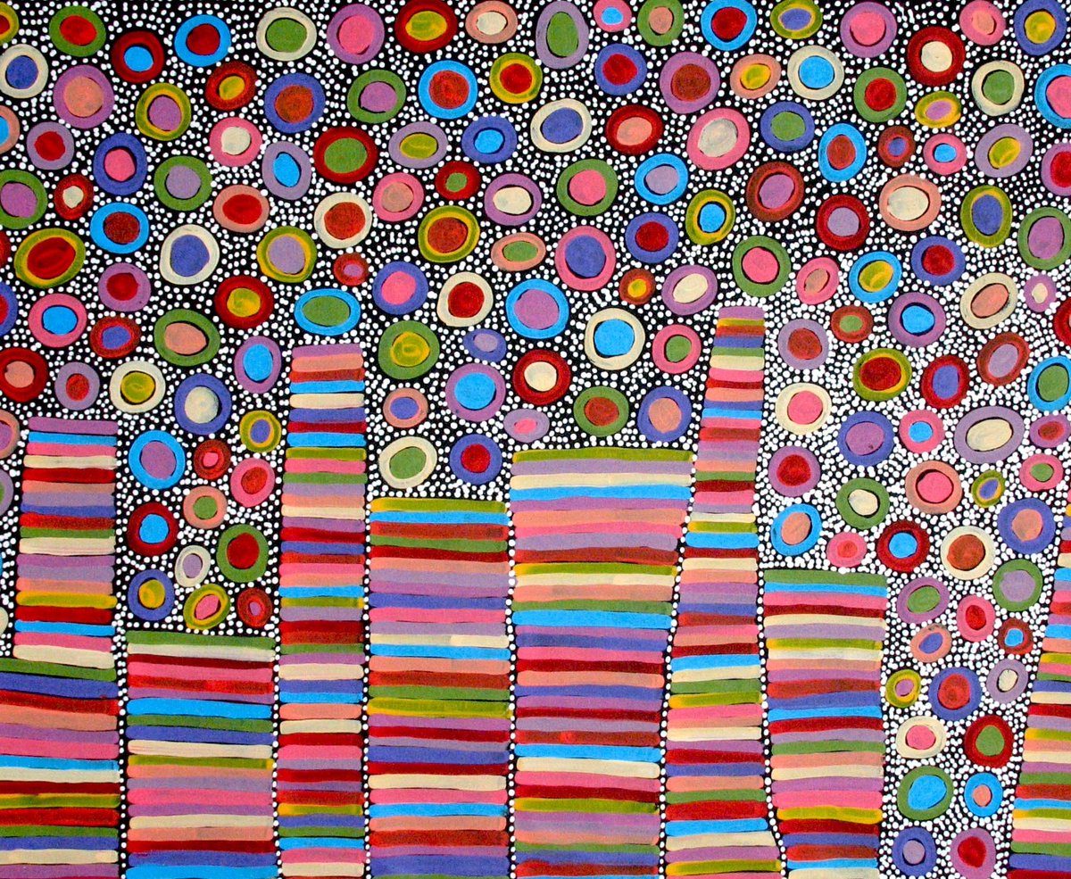 From tne Bush flowers series, by Raelene Stevens, contemporary Australian Indigenous artist #WomensArt