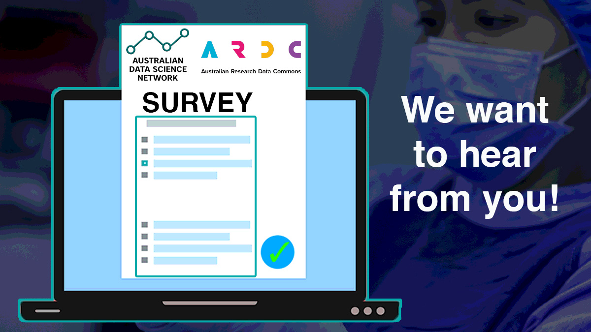 AUS Data Science Network (@australiandata) on Twitter photo Do you work with health🏥#data? Our survey on the state of digital infrastructure in the health sector closes tomorrow (Friday 17 May). We want to hear from you!
Please take a few minutes to complete our survey with <a href="/ARDC_AU/">Australian Research Data Commons (ARDC)</a>:
curtin.au1.qualtrics.com/jfe/form/SV_9Z… Do you work with health🏥#data? Our survey on the state of digital infrastructure in the health sector closes tomorrow (Friday 17 May). We want to hear from you!
Please take a few minutes to complete our survey with <a href="/ARDC_AU/">Australian Research Data Commons (ARDC)</a>:
curtin.au1.qualtrics.com/jfe/form/SV_9Z…