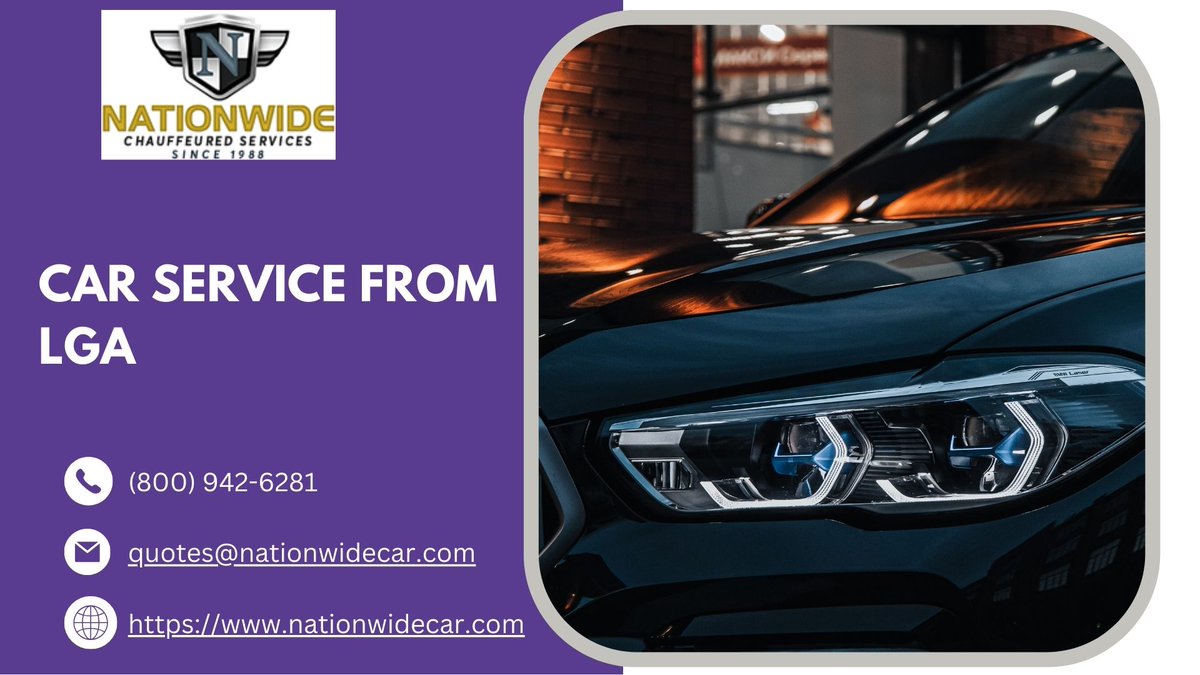 #CarServicefromLGA
Arrive in style at #LGA with #NationwideChauffeuredServices! Book your luxury car service now at (800) 942-6281 or visit us at tinyurl.com/2czk4zvp for a seamless travel experience. #AirportTransportation #LuxuryTravel  #AirportTransfer #ChauffeurService