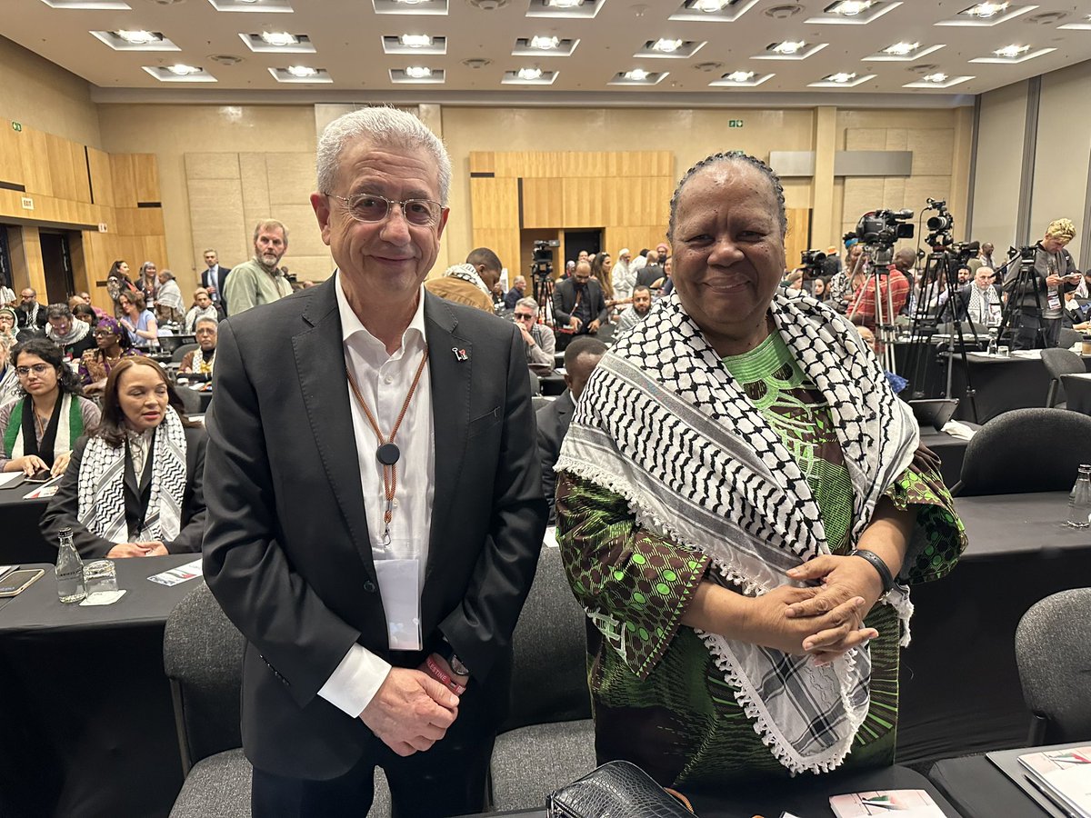 I was honored to meet the Nobel Naledi Pandor. Thank you South Africa for your sincere solidarity with Palestine and your commitment to humanity.