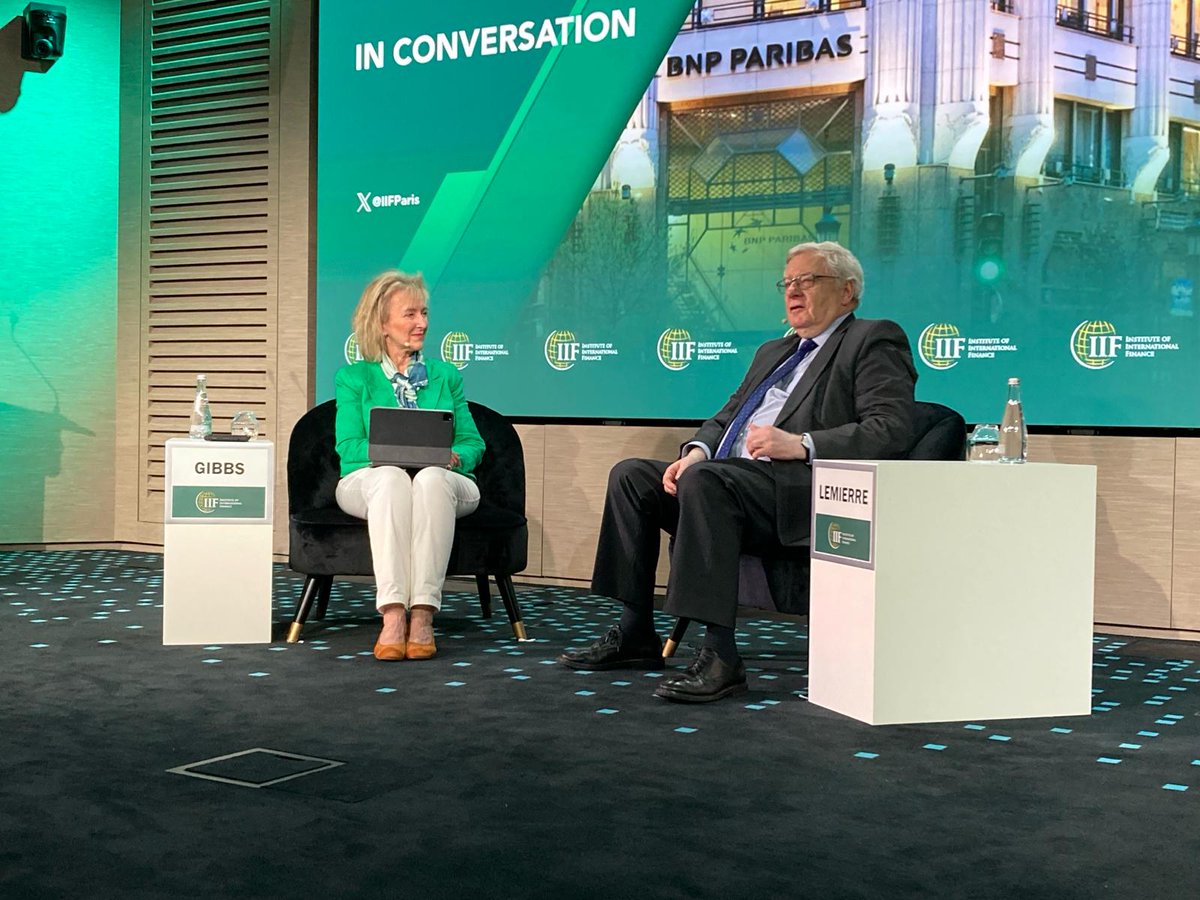 IIF's tweet photo. .@BNPParibas Chairman Jean Lemierre highlights the importance of transition finance for European economic and energy security — "The question is: how do we channel the long-term money of Europe into the long-term needs of Europe?" https://t.co/1FkglCG2p5
