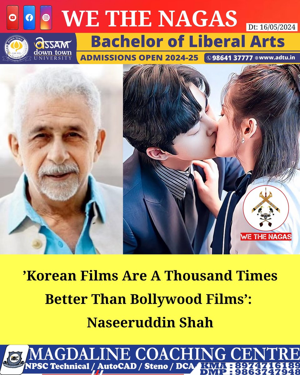 ’Korean Films Are A Thousand Times Better Than Bollywood Films’: Naseeruddin Shah. . Read more at: instagram.com/p/C7A3PmAviV1/…