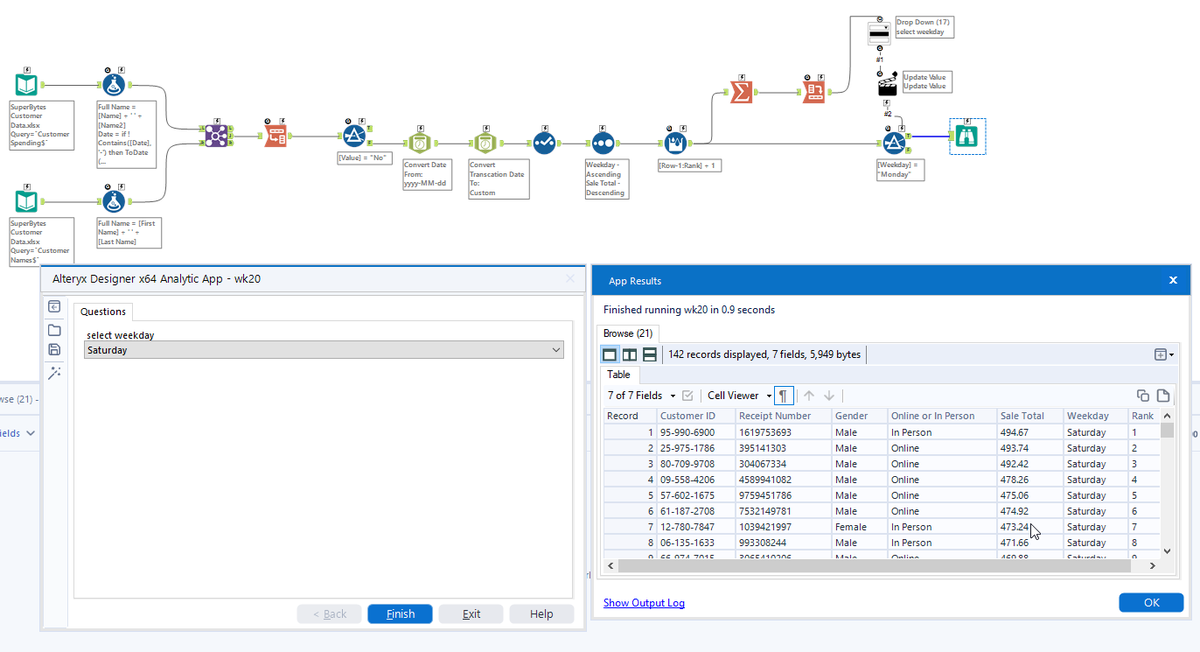 d_kungu's tweet photo. #Preppindata W20 some practice in date functions and parametrization using #alteryx interface tools. https://t.co/QruDDL9HqJ