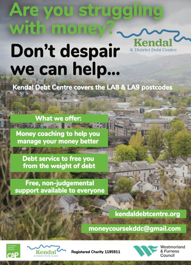 Free money coaching in Kendal to help people with the cost of living. As high costs continue to put pressure on households across #Kendal & the surrounding areas, a local charity is offering free money coaching to help people Read more showcasecumbria.co.uk/?p=796 #costofliving #RT