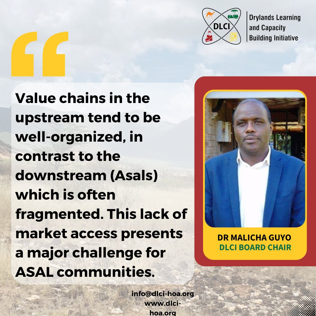 Value chains in the upstream tend to be well-organized, in contrast to the downstream (Asals) which is often fragmented. This lack of market access presents a major challenge for ASAL communities.-@GuyoMalichaRob1 @NLinKenya @JMokku @PPGKenya @kilimoKE