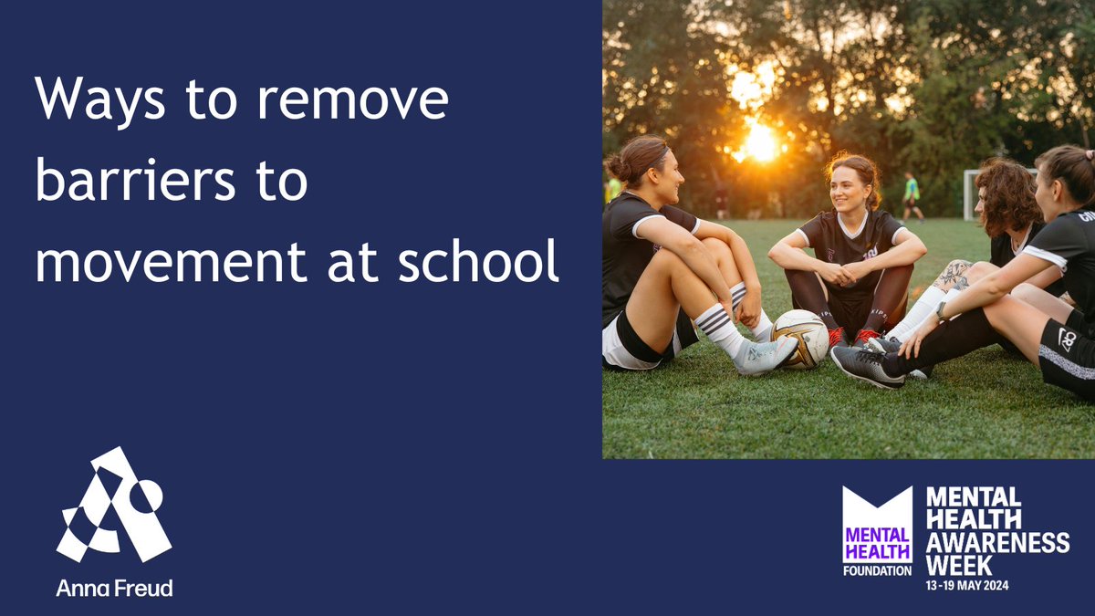 Vicky Saward, Head of Training at Anna Freud @AFNCCF shares tips on encouraging more physical activity in schools and colleges to improve #mentalhealth and #wellbeing. Blog👇🏼 orlo.uk/XuPs4 #mentalhealthawarenessweek #schools