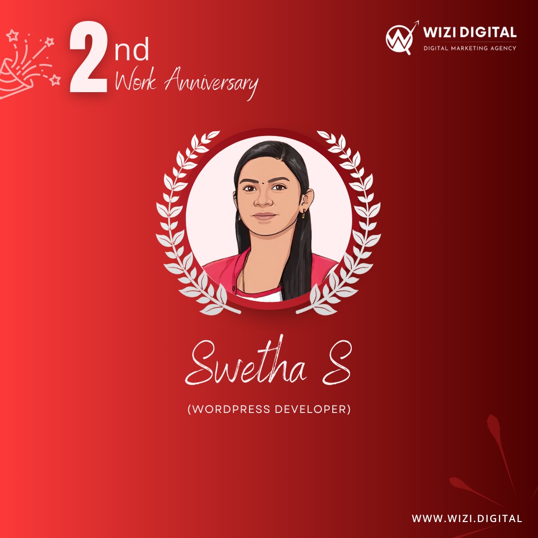 WiziLtd's tweet image. Happy 2nd work anniversary to our talented WordPress Developer, Swetha S! 🎉

#wizidigital #wizitechnology #digitalmarketingagency #digitalmarketing #websitedevelopmentservices #webdesign #webdevelopment #workanniversary #Congratulations #developer #wordpress #wordpressdeveloper
