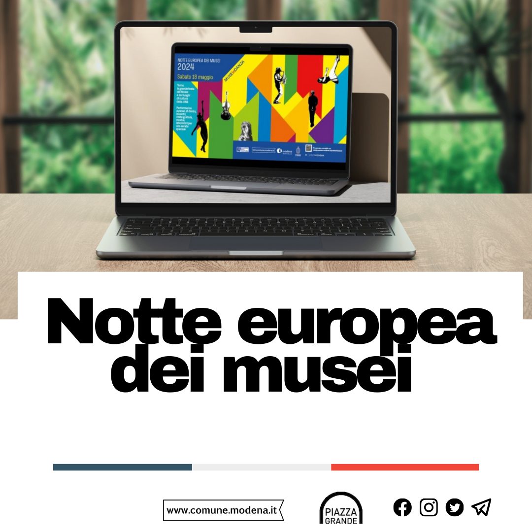 🎭🎬🌟 Notte europea dei musei 2024 📆 Il 18 maggio torna la straordinaria festa dei Musei e dei luoghi di cultura della nostra città 📌 Scopri tutti i dettagli sul sito del Comune di Modena ▶️ tinyurl.com/mrypbw6v