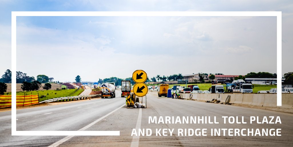 The Mariannhill Toll Plaza and Key Ridge Interchange, which entails 11km of the N3, will be widened into a 10-lane carriageway. Click here bit.ly/3I7JIAr and stay updated. #SANRAL #BeyondRoads #N3Upgrades