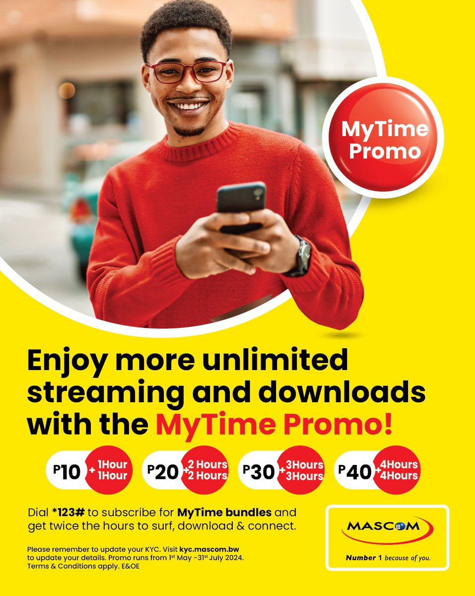 Browsing just got longer with MyTime! Double your online hours when you buy any of the selected MyTime bundles. Dial *123# to subscribe. Promo is valid until 31st July 2024. #Number1BecauseOfYou #MyTime