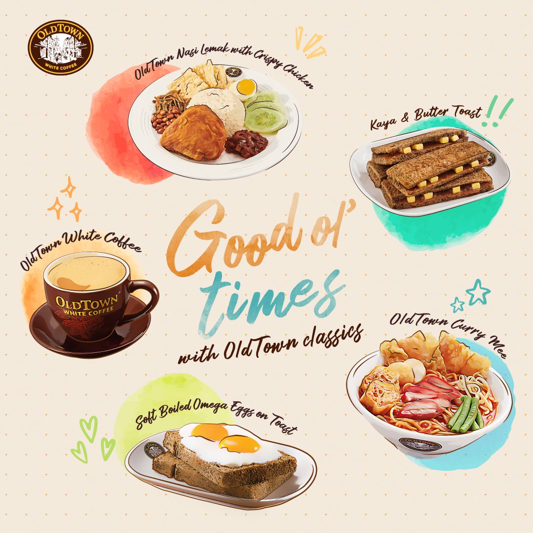 Bask in good ol’ times with these classics and good ol’ company. 🍞🧈☕️🥘🍜 Serving you the taste of comfort, always. 🥰

#OldTownWhiteCoffee #OldTownClassics