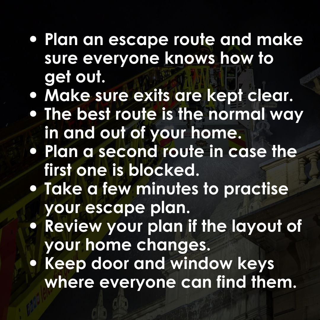 Plan a safe escape route! 🏃‍♀️ Get out, stay out, call 999. For more information on staying safe in your home visit our safety page on our website: orlo.uk/pIe1g