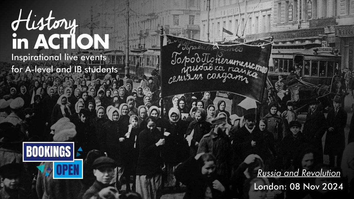 Russia and Revolution is back in London this autumn with an unrivalled line-up of exceptional historians to challenge, entertain and inspire your KS5 students! educationinaction.org.uk/study-day/hist…