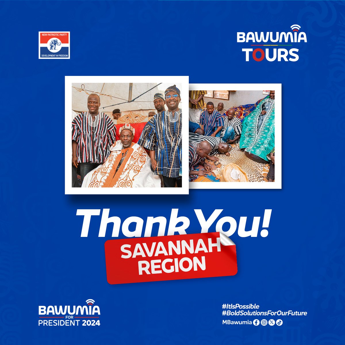 Thank You Savannah Region. I’m sincerely grateful 🙏🏾. #itispossible #bawumia2024 #boldsolutionforourfuture